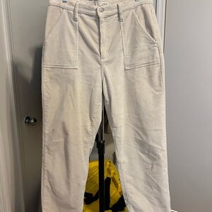 Women's Cream Corduroy Pants